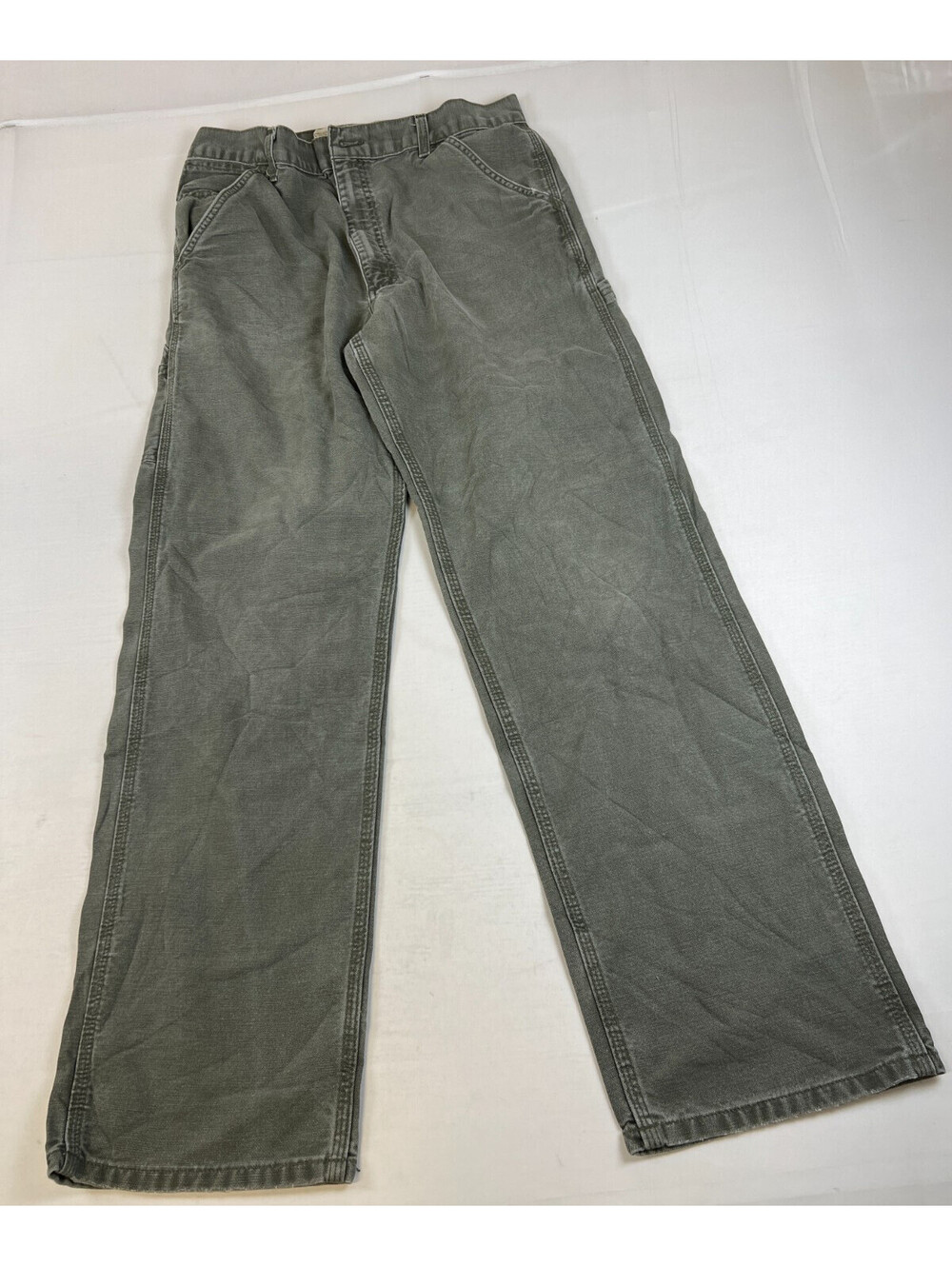 Vintage Carhartt B11 MOS Men 36x34 Green Utility Work Pants Cotton Canvas
